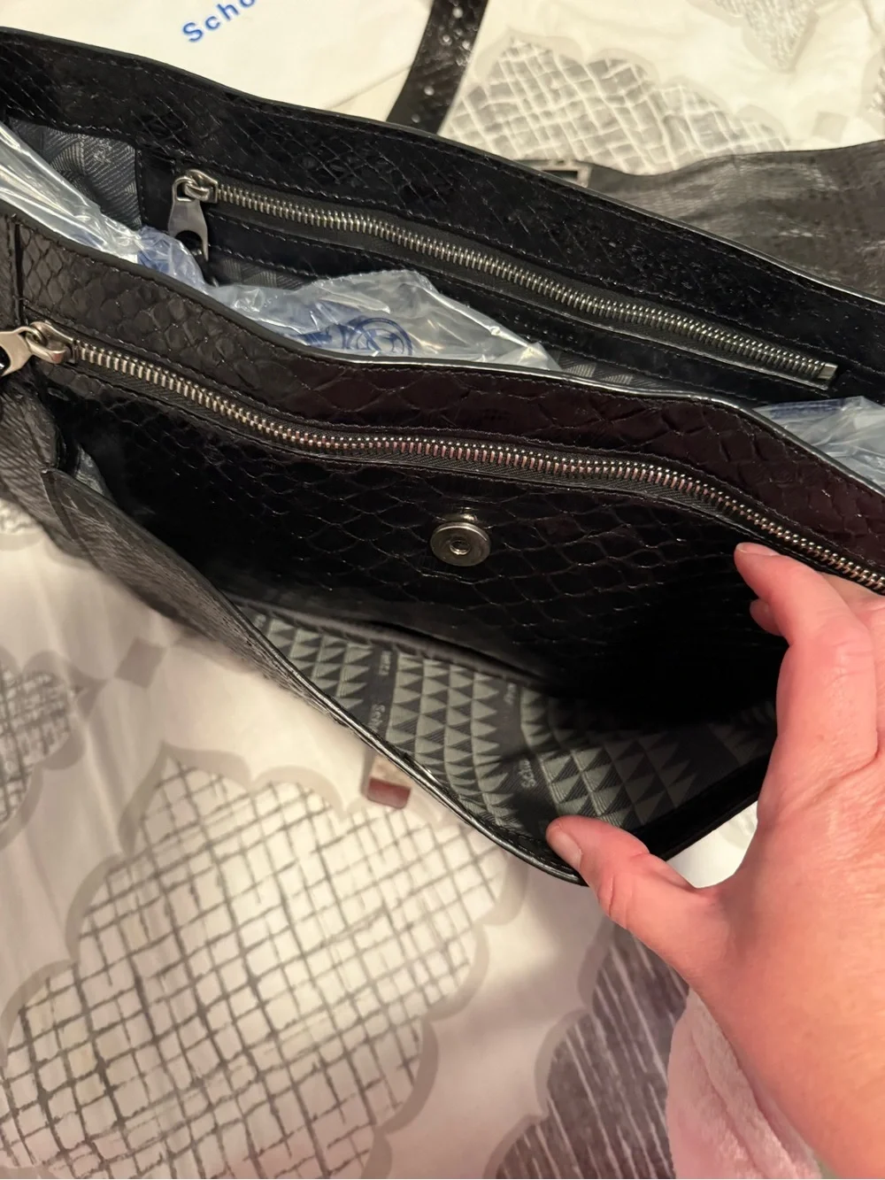 Proenza Schouler Black Python PS1 bag
